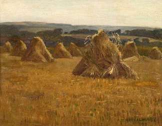 玉米堆 Corn Stacks (1908)，阿尔杰尼翁·塔尔米奇
