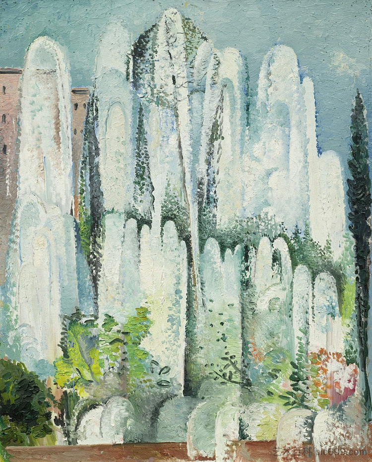 罗马花园里的喷泉 Fontaine Dans Un Jardin De Rome (1934)，爱丽丝贝利