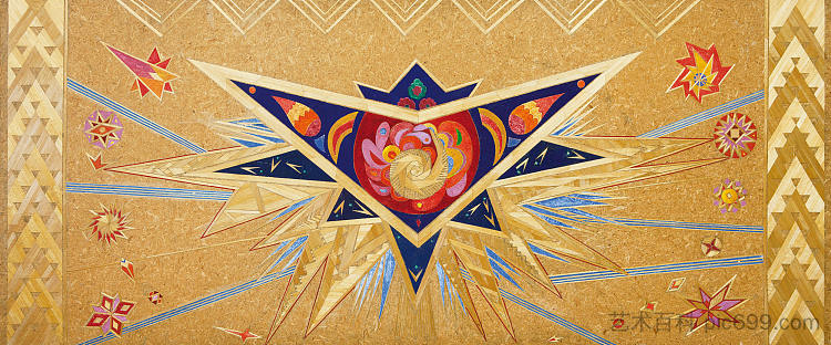 《火花》(与Galyna Zubchenko和Victor Zaretsky合作制作) Fire Flower (made in Cooperation with Galyna Zubchenko and Victor Zaretsky) (c.1960),阿拉霍尔斯卡