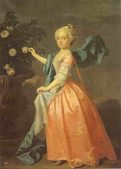 艾格尼丝·默里·金宁蒙德的肖像 Portrait of Agnes Murray Kynnynmond (1739)，阿兰·雷姆赛