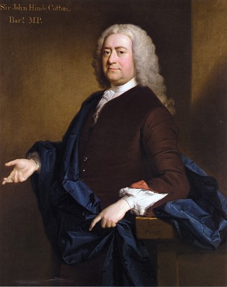 约翰·亨德·科顿爵士的肖像，第三英国电信 Portrait of Sir John Hynde Cotton, 3rd BT (1740)，阿兰·雷姆赛