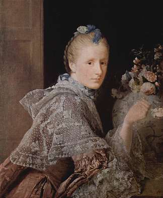 画家的妻子玛格丽特·林赛 The Painter’s Wife, Margaret Lindsay (c.1758 – c.1760)，阿兰·雷姆赛