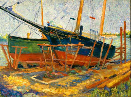 港口的船 Boat in Harbor (1928; United States  )，艾伦·兰德尔·弗里隆