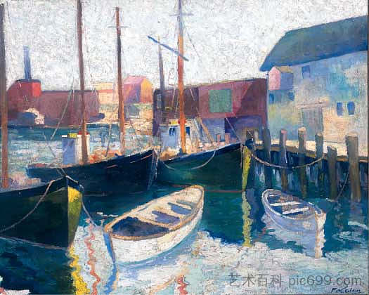 海港场景 Harbor Scene (1936; United States ),艾伦·兰德尔·弗里隆