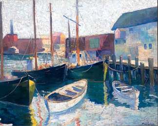 海港场景 Harbor Scene (1936; United States                     )，艾伦·兰德尔·弗里隆