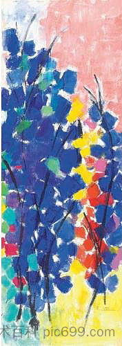 无题（花卉抽象） Untitled (Floral Abstraction) (1970)，奥尔马·托马斯
