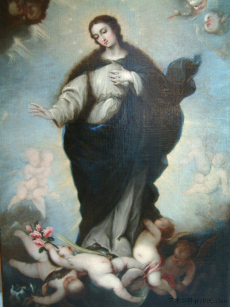 圣母无原罪 Immaculate Conception (c.1648; Spain  )，阿隆佐·卡努