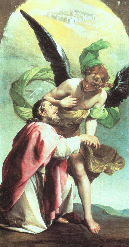 圣约翰福音传教士对耶路撒冷的异象 Saint John the Evangelist's Vision of Jerusalem (1635; Spain  )，阿隆佐·卡努