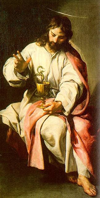 圣约翰福音传教士和毒杯 St. John the Evangelist and the Poisoned Cup (c.1637; Spain                     )，阿隆佐·卡努