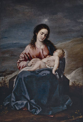 圣母与圣子 The Virgin and Child (1643)，阿隆佐·卡努