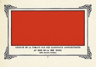 红衣主教在红海沿岸收获西红柿（北极光研究） Apoplectic Cardinals Harvesting Tomatoes on the Shore of the Red Sea (Study of the Aurora Borealis) (1884)，阿方斯·阿莱