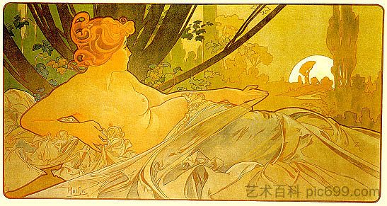 黎明 Dawn (1899)，阿尔丰斯·慕夏