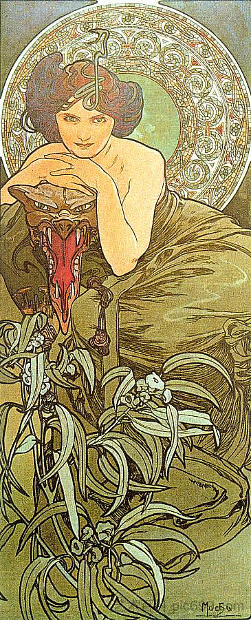 绿宝石 Emerald (1900),阿尔丰斯·慕夏