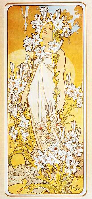 百合 Lily (1898)，阿尔丰斯·慕夏