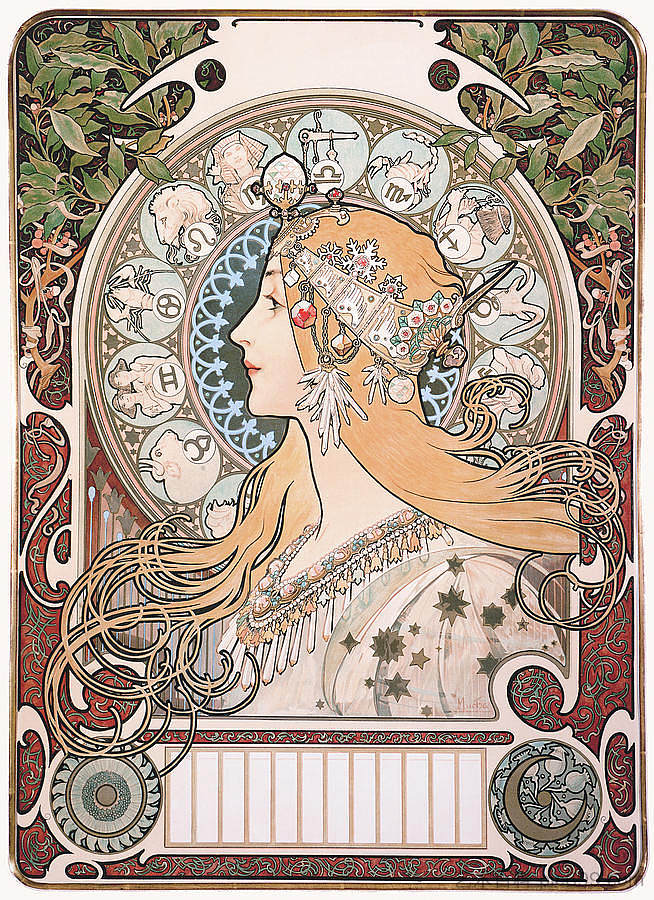 黄道带 Zodiac (1896),阿尔丰斯·慕夏