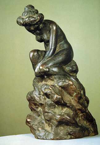 岩石上的裸体 Nude on a Rock (1899)，阿尔丰斯·慕夏