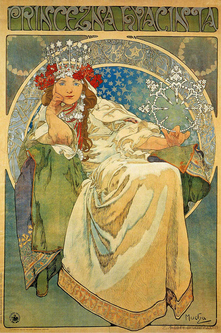 风信子公主 Princess Hyacinth (1911)，阿尔丰斯·慕夏