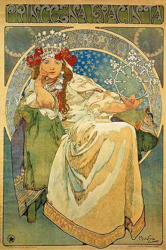 风信子公主 Princess Hyacinth (1911)，阿尔丰斯·慕夏