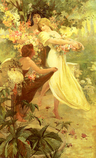 春之魂 Spirit Of Spring (1894)，阿尔丰斯·慕夏