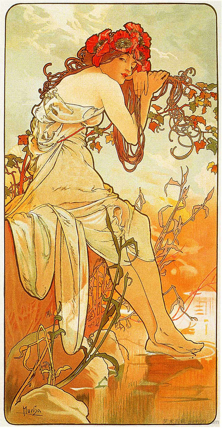 夏天 Summer (1896)，阿尔丰斯·慕夏