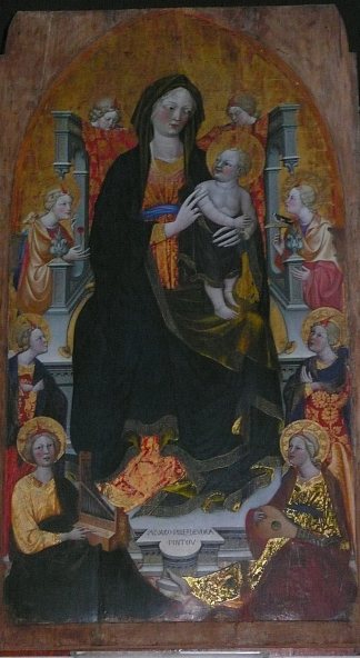 处女与孩子和天使 Virgin with child and angels (c.1430; Italy                     )，埃武拉的阿尔瓦罗·皮雷斯