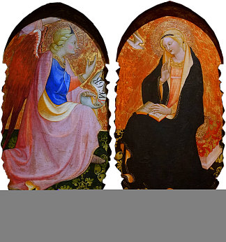 天使报喜的双联画 The Diptych of Annunciation (1420)，埃武拉的阿尔瓦罗·皮雷斯