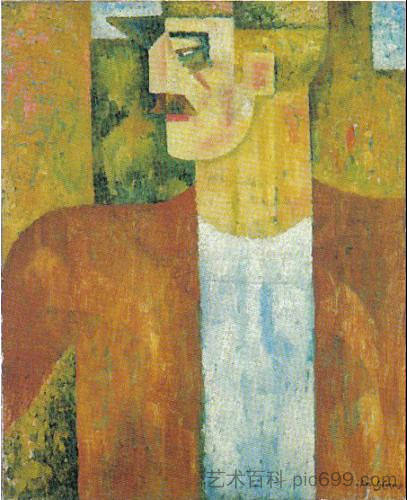 人类肖像 Portrait of Man (1913)，何玛迪奥·德·苏詹·卡多索