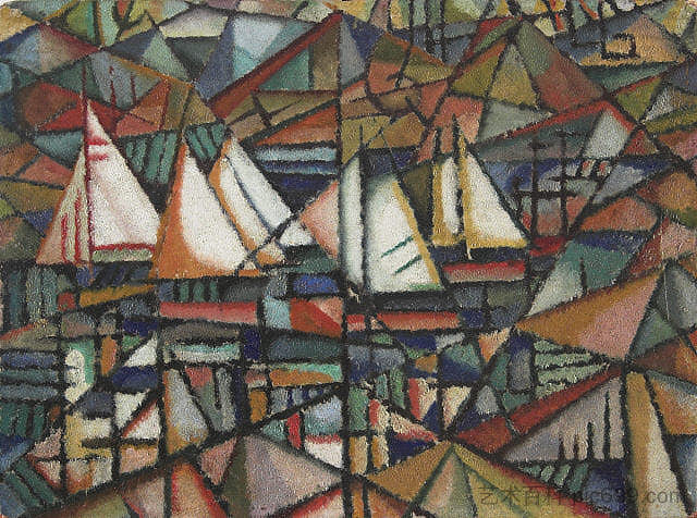 无题（船） Untitled (boats) (1913; Portugal  )，何玛迪奥·德·苏詹·卡多索