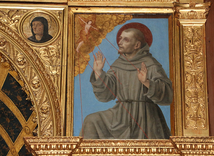 圣斯皮里托（贝加莫）的息肉，细节 Polyptych in Santo Spirito (Bergamo), detail (1507)，安布罗吉奥·贝尔戈尼奥内