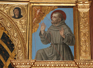 圣斯皮里托（贝加莫）的息肉，细节 Polyptych in Santo Spirito (Bergamo), detail (1507)，安布罗吉奥·贝尔戈尼奥内