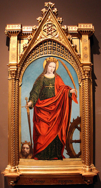 亚历山大的圣凯瑟琳 Saint Catherine of Alexandria (1510)，安布罗吉奥·贝尔戈尼奥内