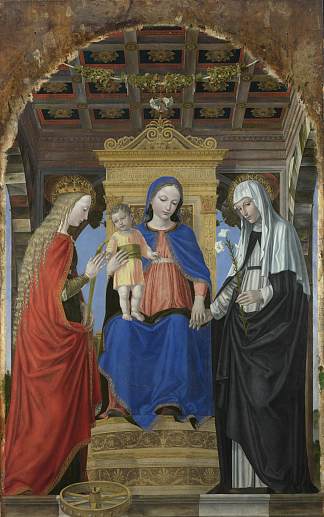 圣母子与圣徒 The Virgin and Child with Saints (c.1490; Italy                     )，安布罗吉奥·贝尔戈尼奥内