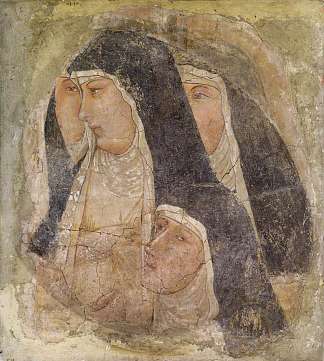 一组四个可怜的克莱尔 A Group of Four Poor Clares (1340)，安布罗吉奥·洛伦泽蒂