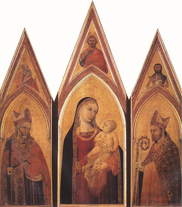 圣普罗库鲁斯祭坛画 Altarpiece of St Proculus (1332)，安布罗吉奥·洛伦泽蒂