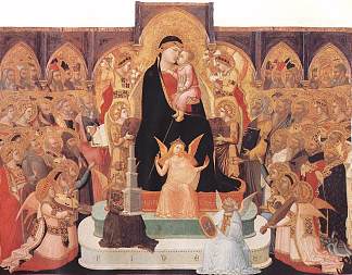 麦当娜与天使和圣徒（Maestà） Madonna with Angels and Saints (Maestà) (1335)，安布罗吉奥·洛伦泽蒂