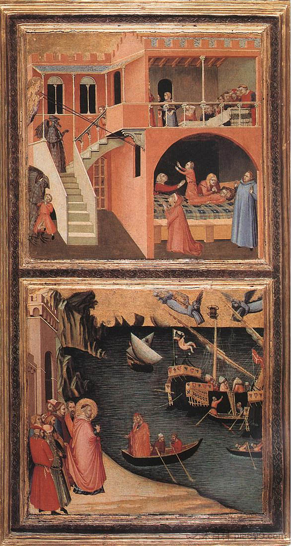 圣尼古拉斯的生活场景 Scenes of the Life of St Nicholas (1332),安布罗吉奥·洛伦泽蒂