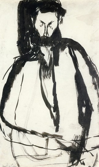 大胡子男人 Bearded Man (1905; Italy                     )，阿梅代奥·莫迪利亚尼