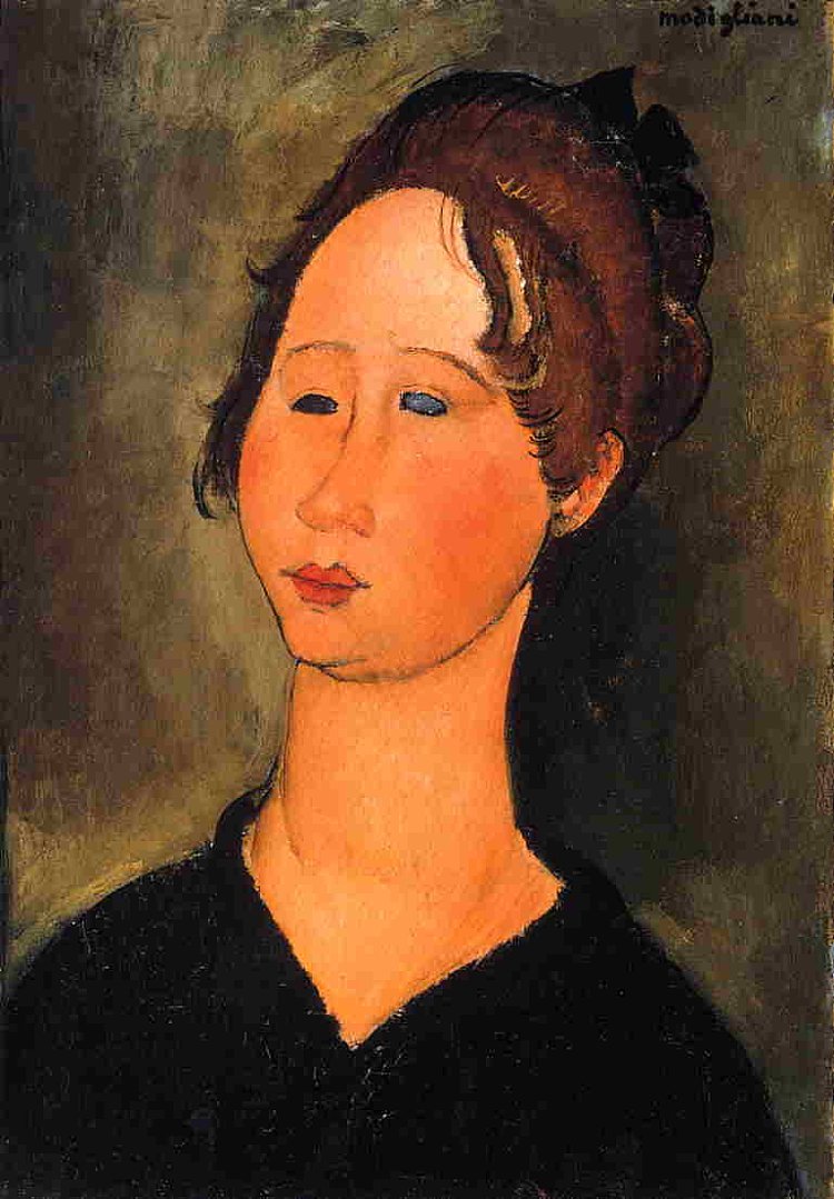 勃艮第女人 Burgundian Woman (1918; Paris,France  )，阿梅代奥·莫迪利亚尼