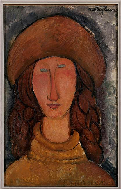 珍妮·赫布特恩 Jeanne Hebuterne (1918; Paris,France  )，阿梅代奥·莫迪利亚尼