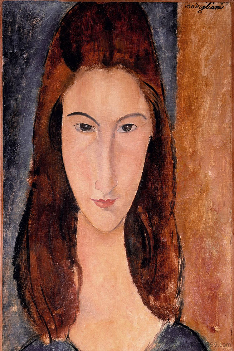 珍妮·赫布特恩 Jeanne Hebuterne (1919; Paris,France  )，阿梅代奥·莫迪利亚尼