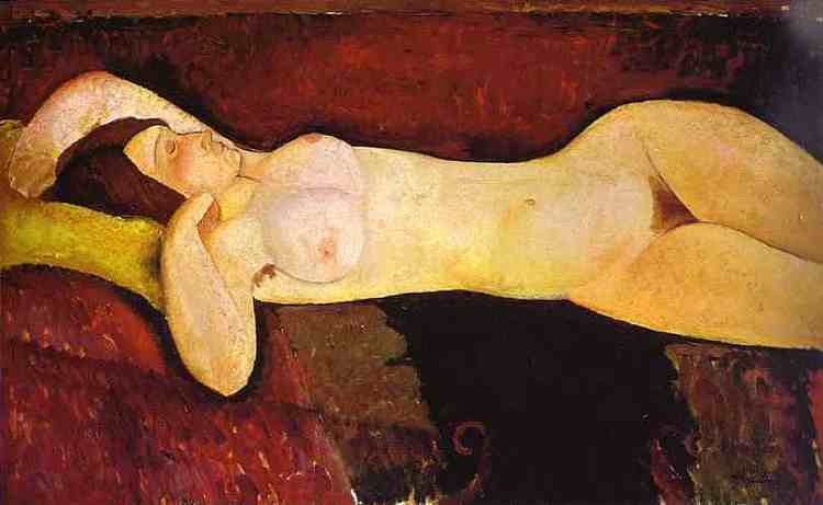 Le grand nu （The Great Nude） Le grand nu (The Great Nude) (1917; Paris,France  )，阿梅代奥·莫迪利亚尼