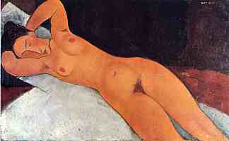 裸 Nude (1917; Paris,France                     )，阿梅代奥·莫迪利亚尼