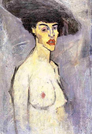 裸体与帽子 Nude with Hat (c.1907; Paris,France                     )，阿梅代奥·莫迪利亚尼