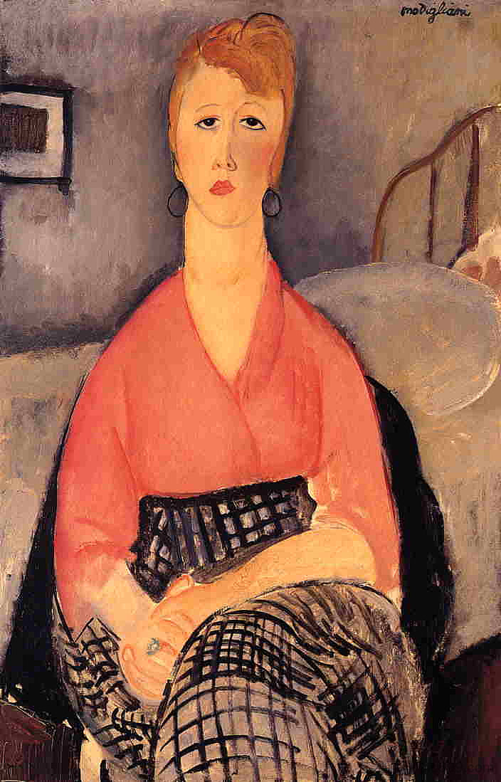 粉色女衫 Pink Blouse (1919; Paris,France  )，阿梅代奥·莫迪利亚尼