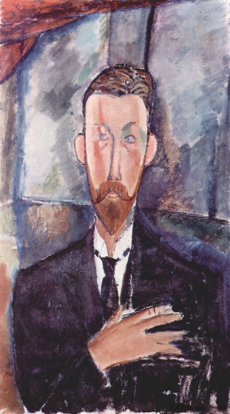 保罗·亚历山大的肖像 Portrait de Paul Alexanders (1913; Paris,France ),阿梅代奥·莫迪利亚尼