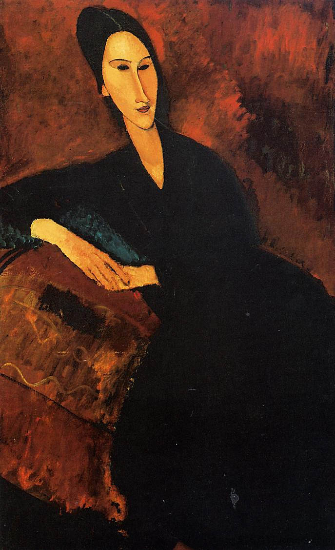 安娜·兹博罗斯卡的肖像 Portrait of Anna Zborowska (1917; Paris,France  )，阿梅代奥·莫迪利亚尼