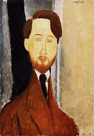 利奥波德·兹博罗夫斯基的肖像 Portrait of Leopold Zborowski (1919; Paris,France                     )，阿梅代奥·莫迪利亚尼