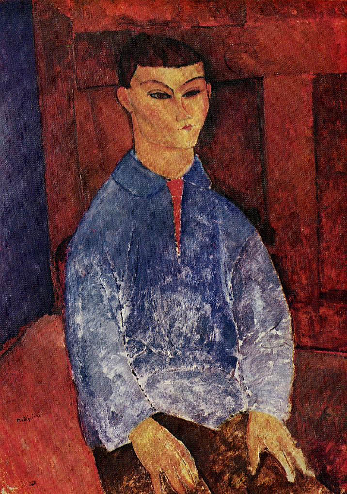 莫伊斯·基斯林的肖像 Portrait of Moise Kisling (c.1915; Paris,France ),阿梅代奥·莫迪利亚尼