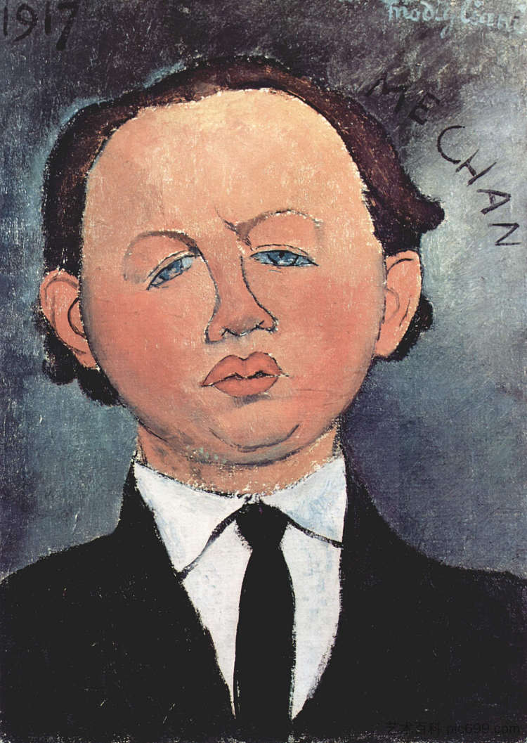 机械的肖像 Portrait of the Mechanical (1917; Paris,France  )，阿梅代奥·莫迪利亚尼