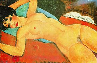 张开双臂裸睡（红色裸体） Sleeping Nude with Arms Open (Red Nude) (1917; Paris,France                     )，阿梅代奥·莫迪利亚尼